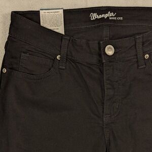 NEW Wrangler Women‎ Black Boot Cut Deep Dyed Stretch Jeans 1009MWZBK Size 5x34